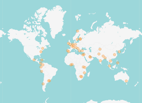 AMR Symposium 2020 registrants map