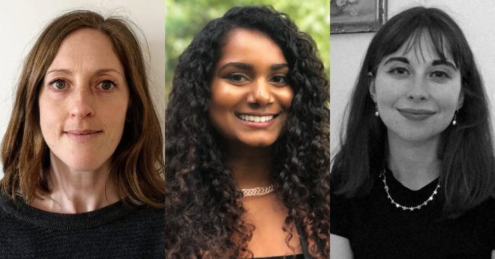 University of Bath technicians Sarah Hunter, Jemima Pereira, and Florence Richardson