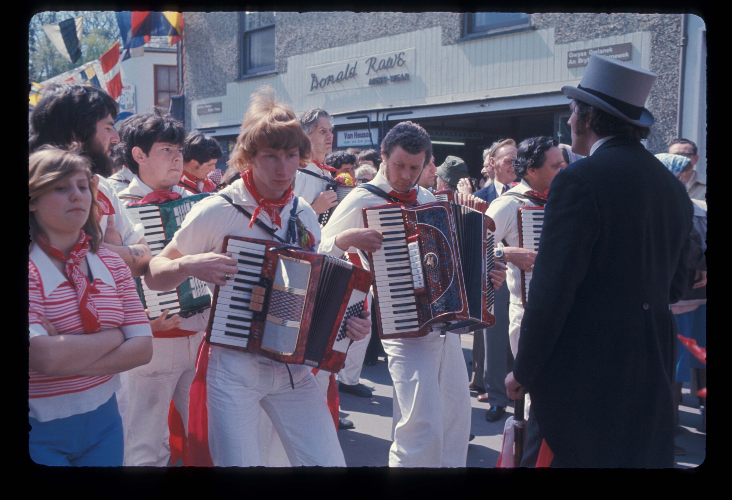 Accordian players, Obby Oss Day, Padstow