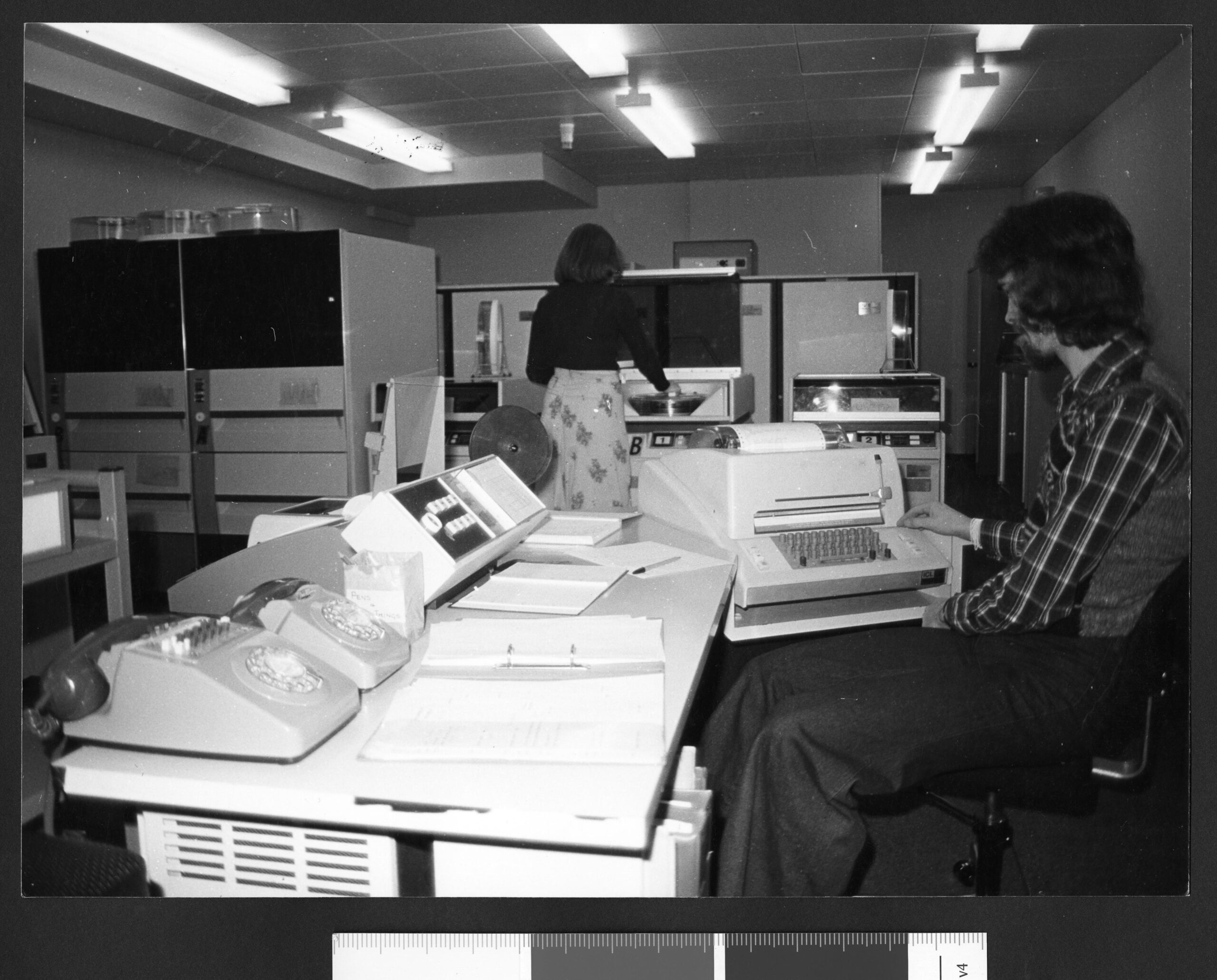Students using the ICL 4-50 computer, 1967-70