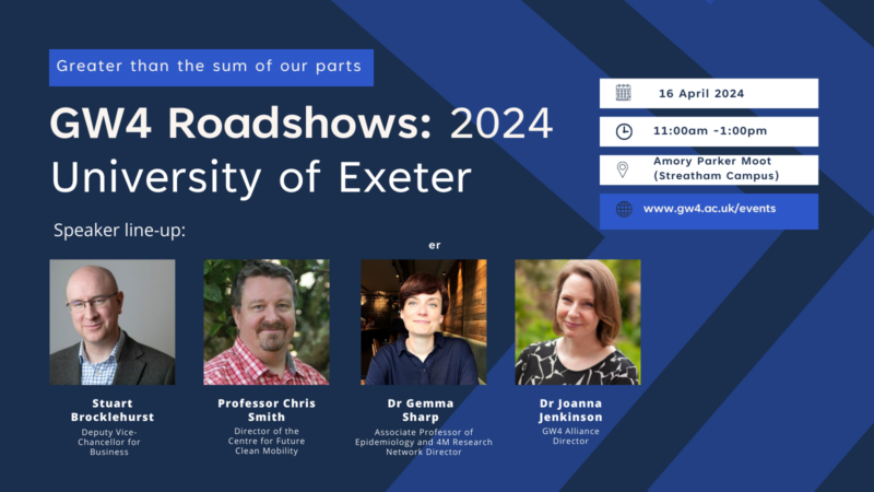 GW4 Roadshows 2024: University of Exeter (Exeter)