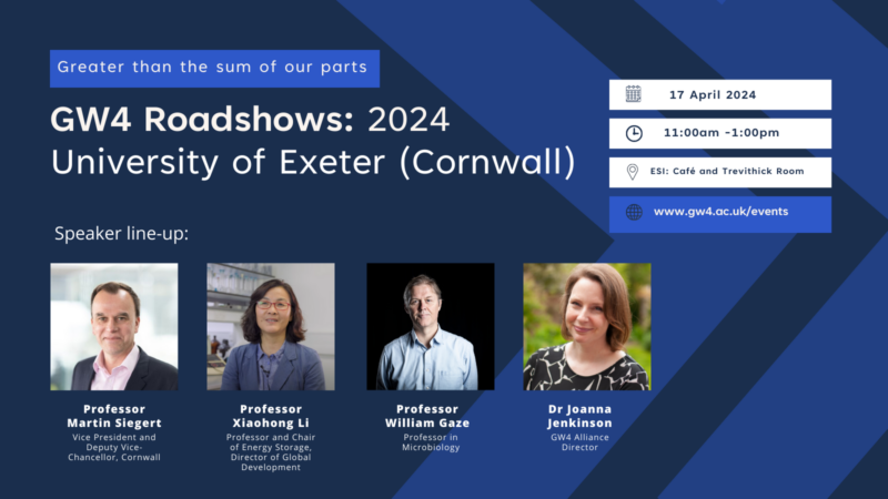 GW4 Roadshows 2024: University of Exeter (Cornwall Campus)