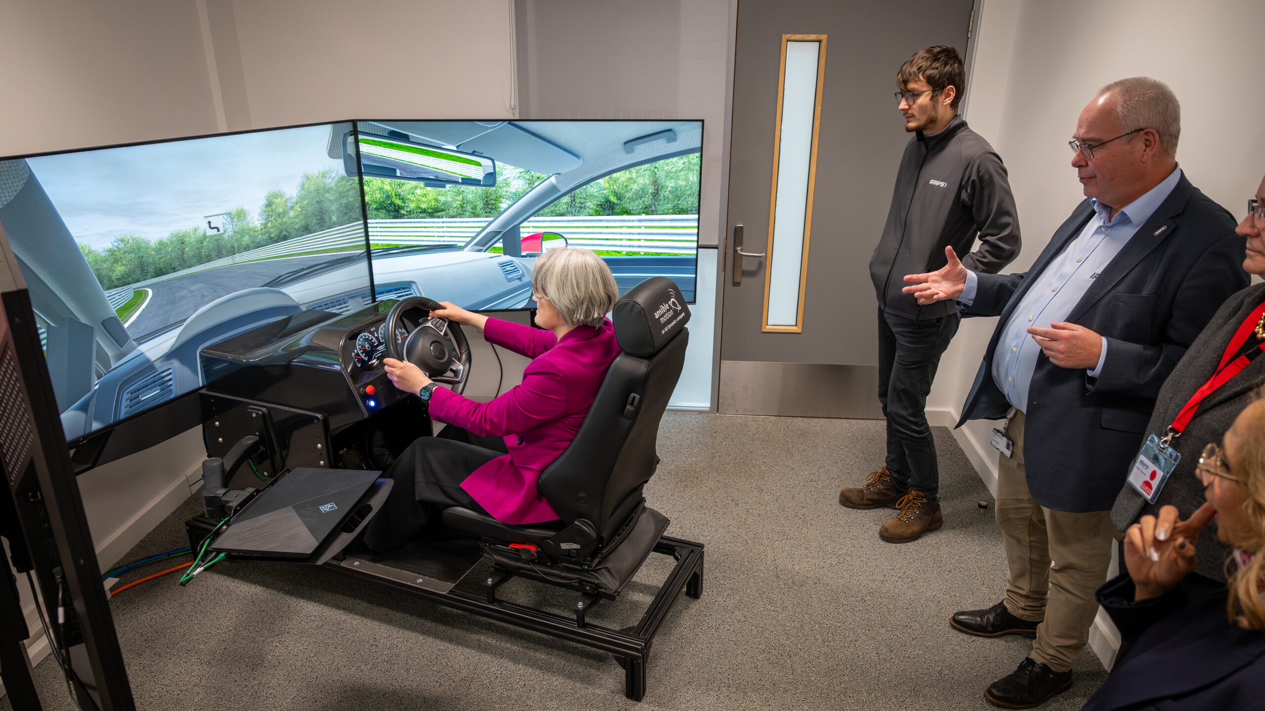 IAAPs driving simulator challenge with Claire Young MP (Thornbury & Yate) at the wheel