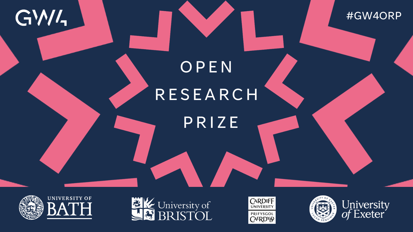 The image says GW4 Open Research Prize and shows the GW4 Alliance logo, and the logos of the universities of Bath, Bristol, Cardiff and Exeter.